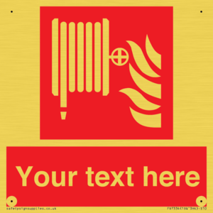 Custom Fire hose reel Sign